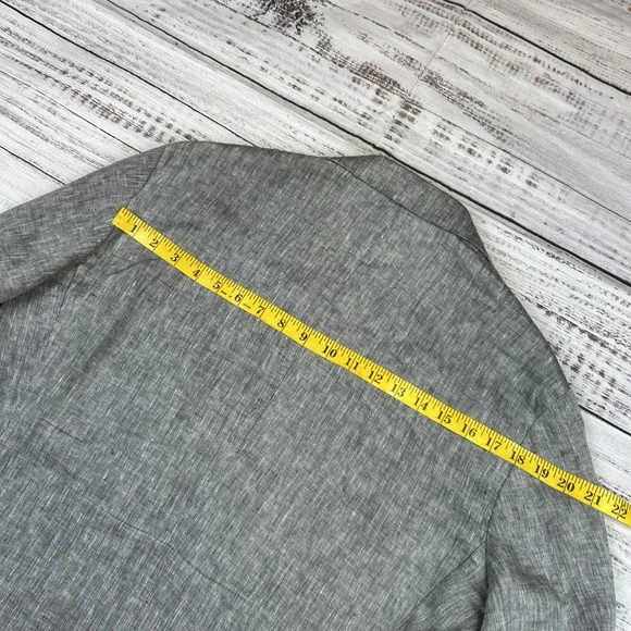 Corneliani ID Lightweight Unstructured 2 Button Blazer Linen Solid Gray 50/ 40R